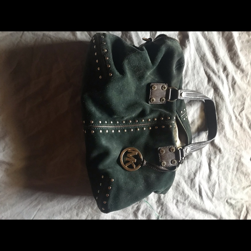 Michael Kors Green Suede Purse